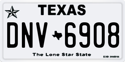 TX license plate DNV6908