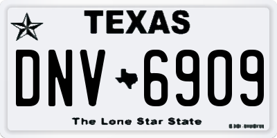 TX license plate DNV6909
