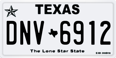 TX license plate DNV6912
