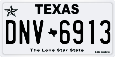 TX license plate DNV6913