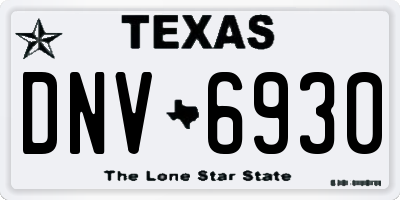 TX license plate DNV6930