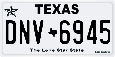 TX license plate DNV6945