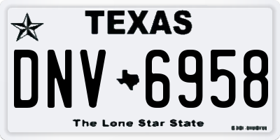 TX license plate DNV6958