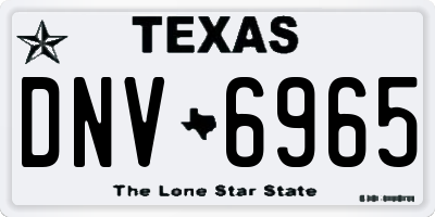 TX license plate DNV6965