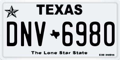 TX license plate DNV6980
