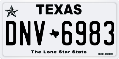 TX license plate DNV6983