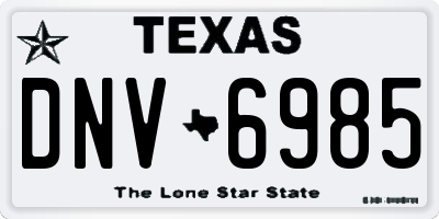 TX license plate DNV6985