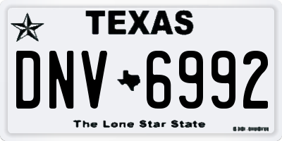 TX license plate DNV6992