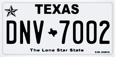 TX license plate DNV7002