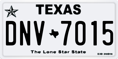 TX license plate DNV7015