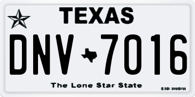 TX license plate DNV7016