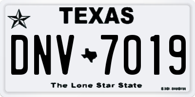 TX license plate DNV7019
