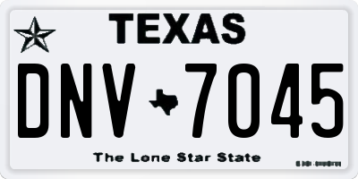 TX license plate DNV7045