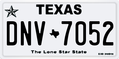 TX license plate DNV7052