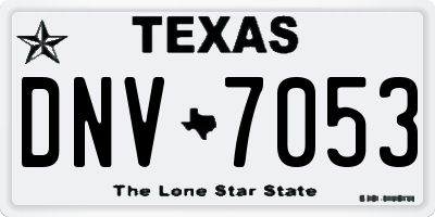 TX license plate DNV7053