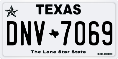 TX license plate DNV7069