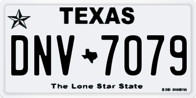 TX license plate DNV7079