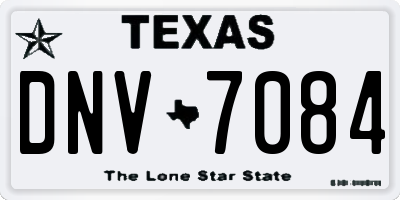 TX license plate DNV7084