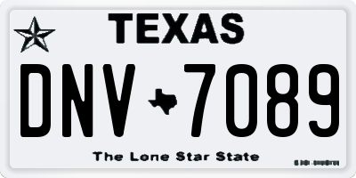 TX license plate DNV7089