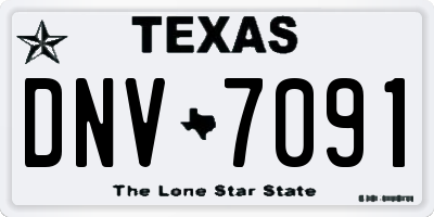 TX license plate DNV7091