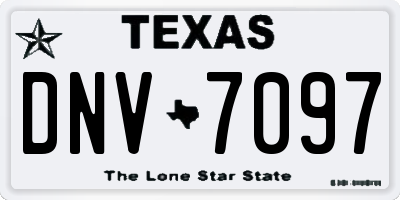 TX license plate DNV7097