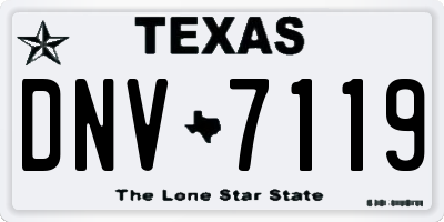 TX license plate DNV7119