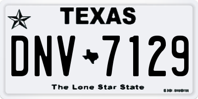 TX license plate DNV7129