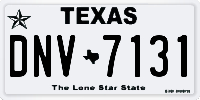 TX license plate DNV7131