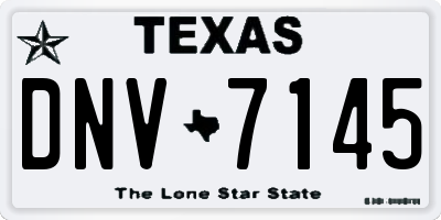 TX license plate DNV7145