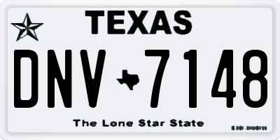 TX license plate DNV7148