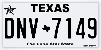 TX license plate DNV7149