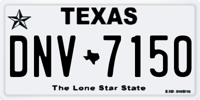TX license plate DNV7150