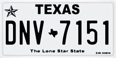 TX license plate DNV7151