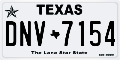TX license plate DNV7154
