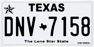 TX license plate DNV7158