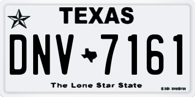 TX license plate DNV7161