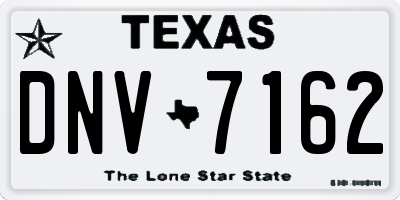 TX license plate DNV7162
