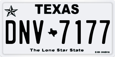 TX license plate DNV7177