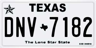 TX license plate DNV7182