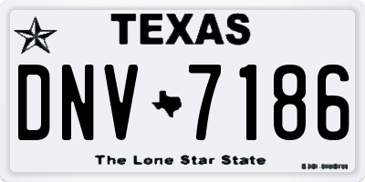 TX license plate DNV7186