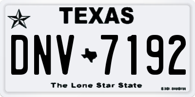 TX license plate DNV7192