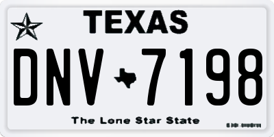 TX license plate DNV7198