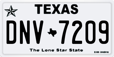 TX license plate DNV7209