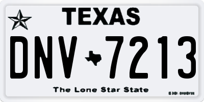 TX license plate DNV7213