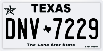 TX license plate DNV7229