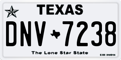 TX license plate DNV7238