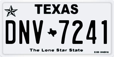 TX license plate DNV7241
