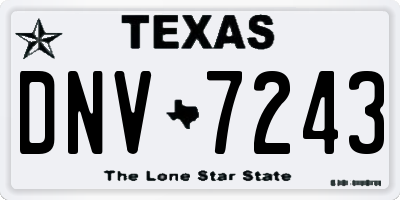 TX license plate DNV7243