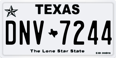 TX license plate DNV7244