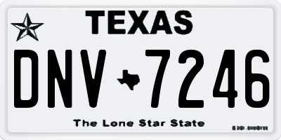 TX license plate DNV7246